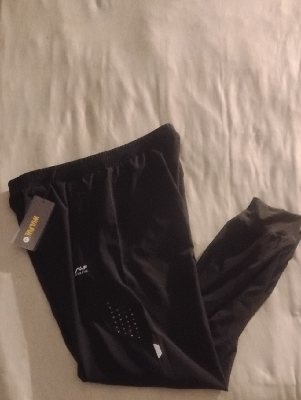 Men's Black Joggers with Reflective Details Brand Wulful
